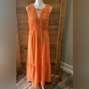 Donna Morgan Gemma Maxi Dress Orange Size 8